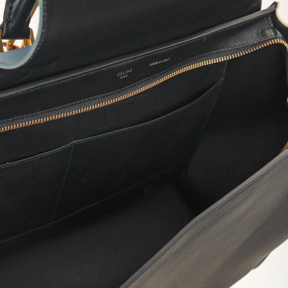 Celine Trapeze Smooth Calfskin Tri-Colour Blue Leather Bag - Picture 14 of 15